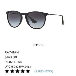 Ray bans (Erika) non polarized
